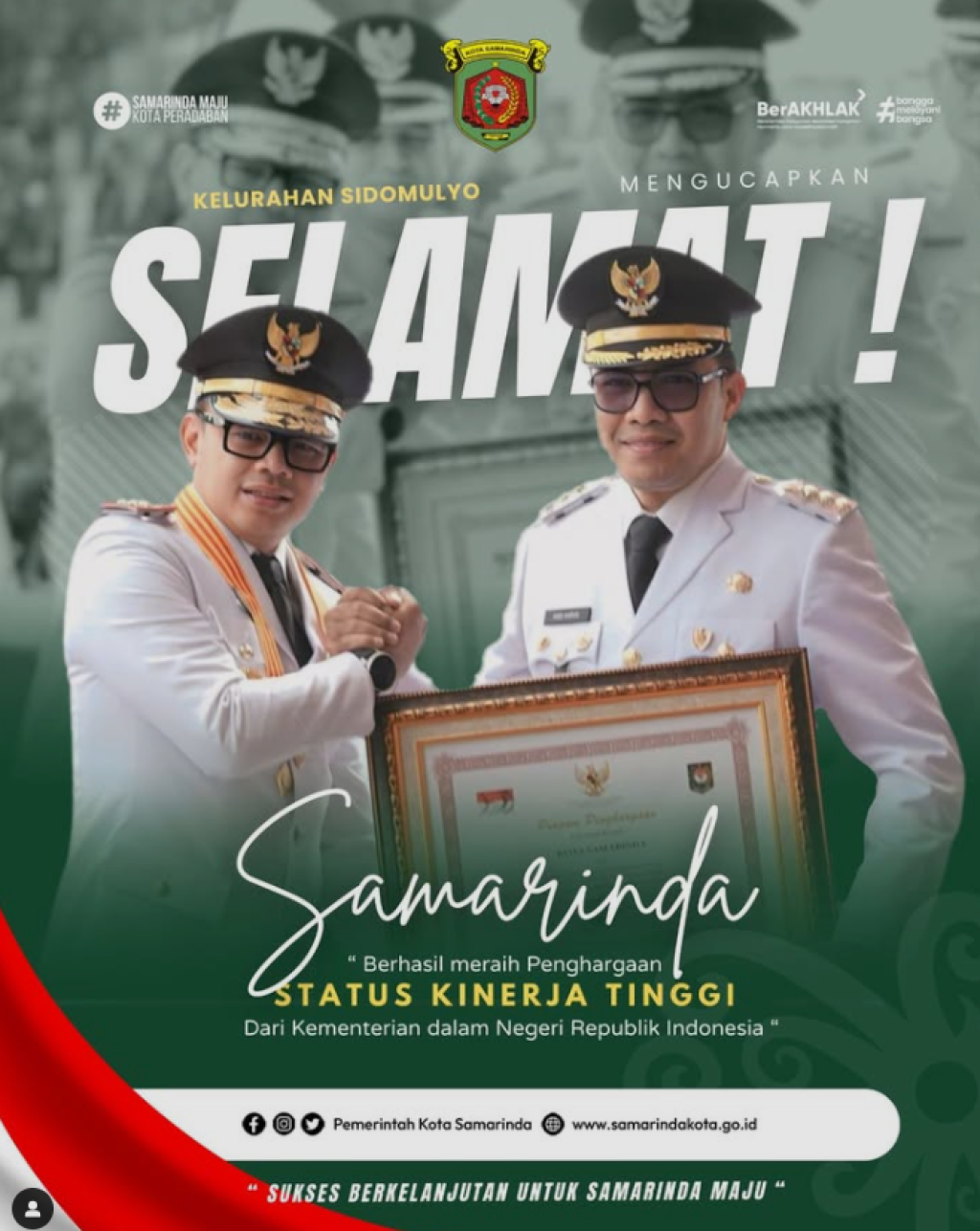 Penghargaan Status Kinerja Tinggi dari Kementerian Dalam Negeri