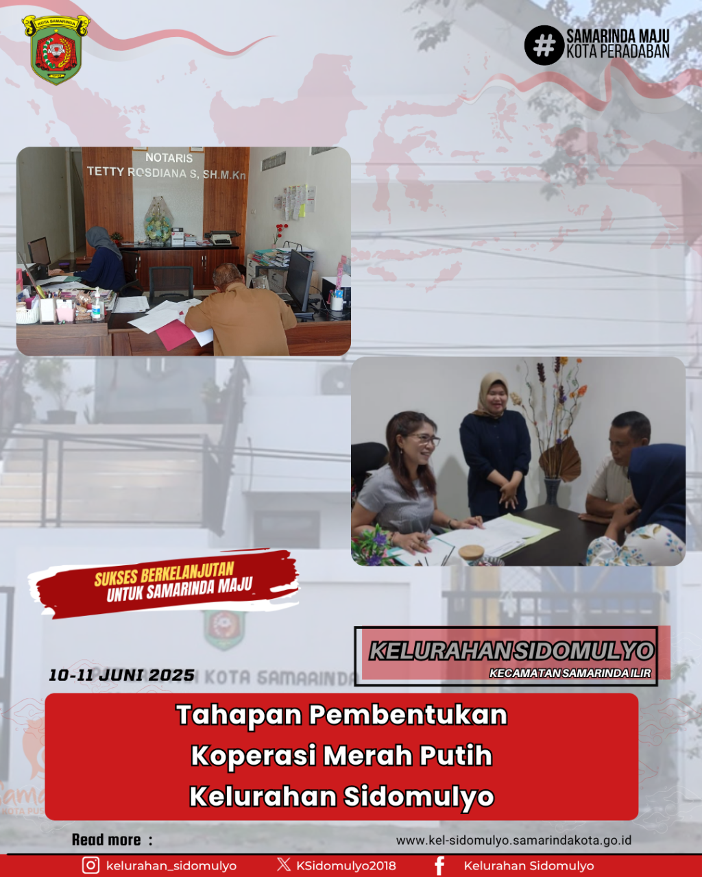 Pembentukan Koperasi Merah Putih Kelurahan Sidomulyo (10-11/06/2025)