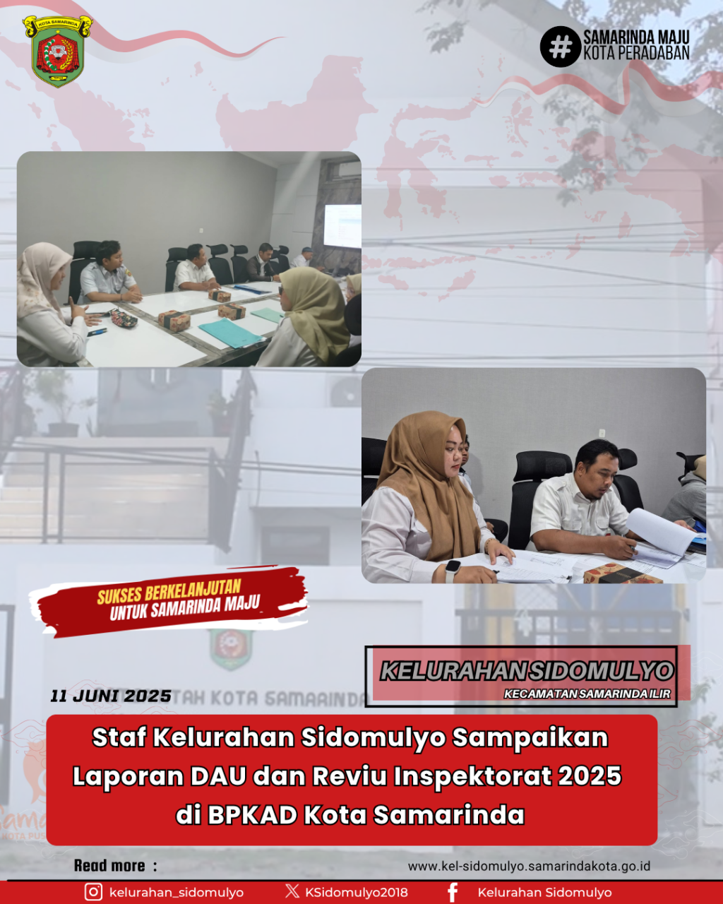 Penyampaian Laporan DAU dan Reviu Inspektorat Tahun 2025 di BPKAD (11/06/2025)