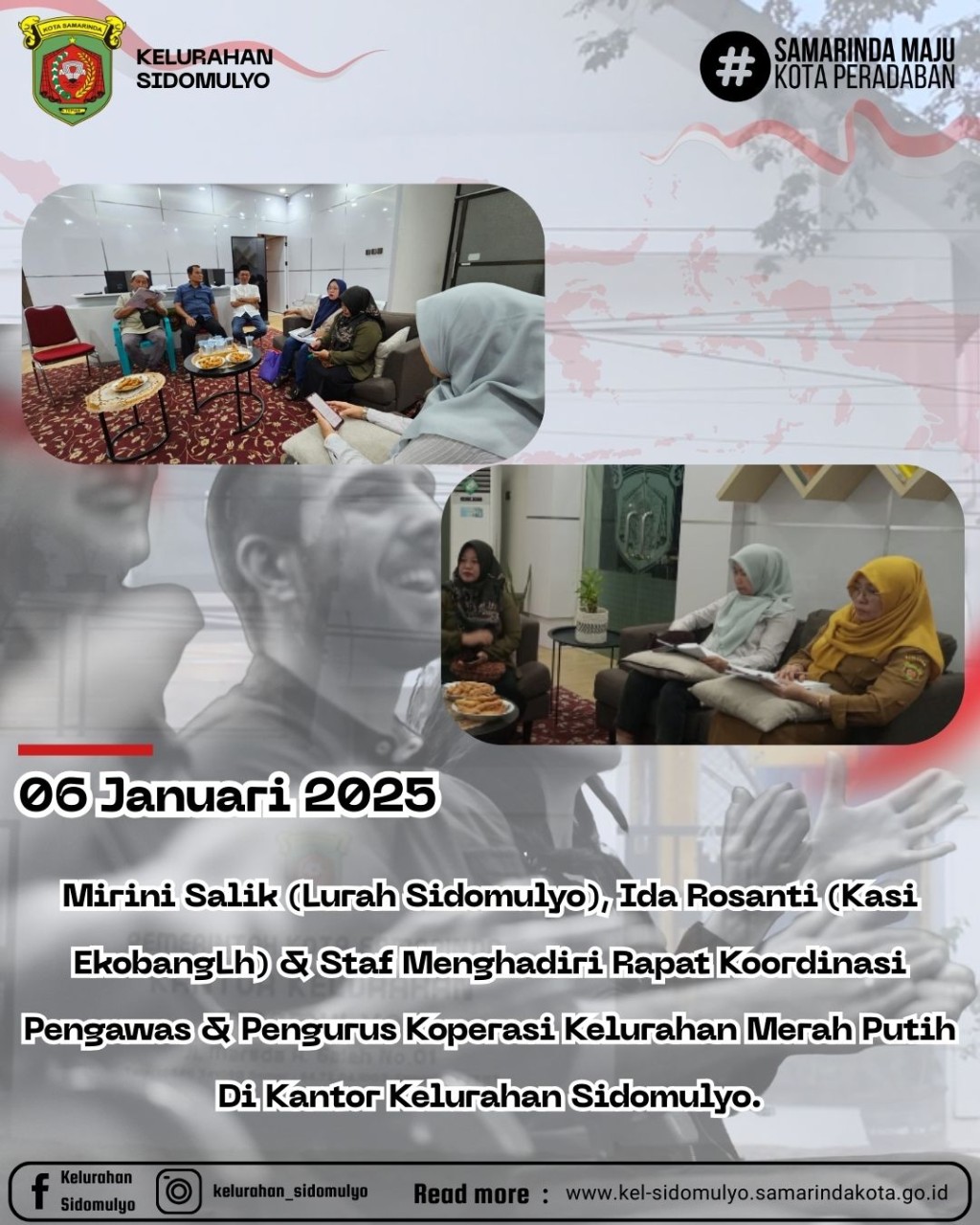 Rapat Koordinasi Pengawas & Pengurus Koperasi Kelurahan Merah Putih Kelurahan Sidomulyo (06/01/2025)