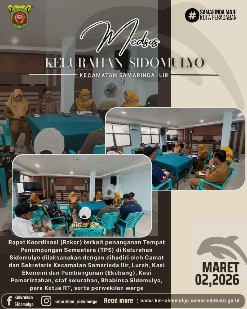 Kegiatan Rapat Koordinasi Kelurahan Sidomulyo dan Kecamatan Samarinda Ilir perihal TPS di wilayah Kelurahan Sidomulyo