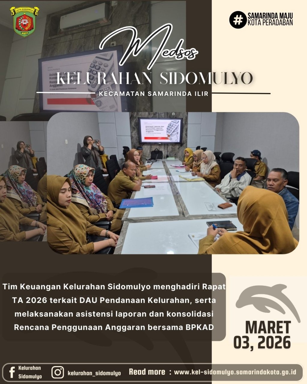 Rapat TA 2026 terkait DAU Pendanaan Kelurahan bersama BPKAD Kota Samarinda