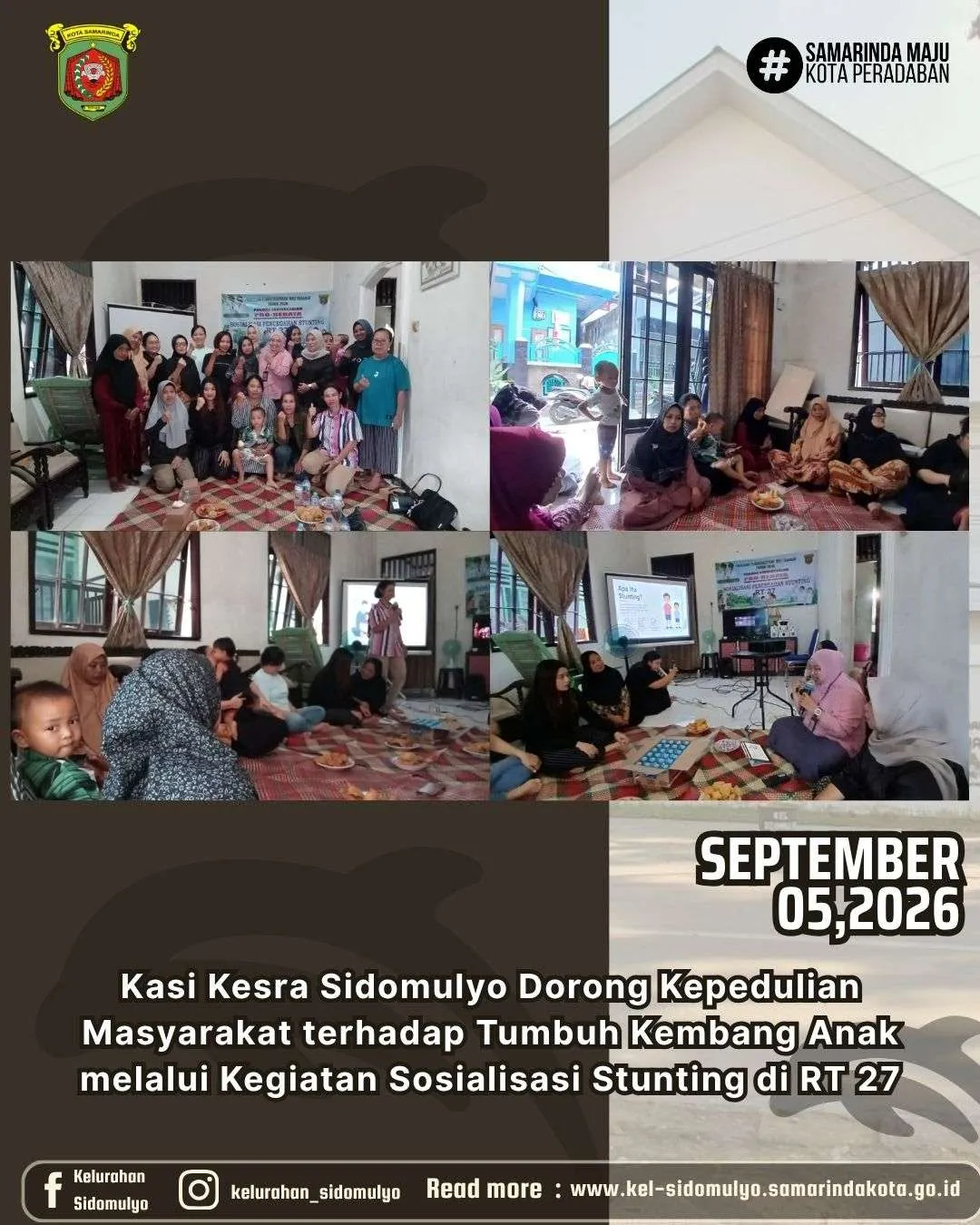 Sosialisasi Stunting di RT 27, Kasi Kesra Sidomulyo Dorong Kepedulian Masyarakat terhadap Tumbuh Kembang Anak
