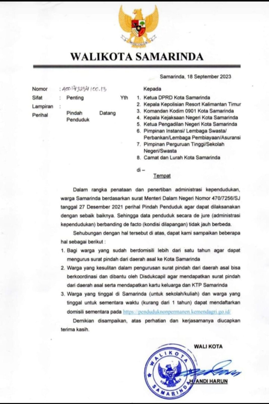 Domisili Tempat Tinggal 2023