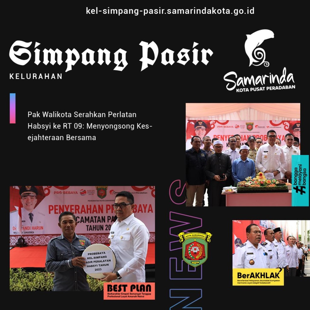 Pak Wali Kota Samarinda serahkan perlatan Habsyi Ke RT.09 Kel. Simpang Pasir