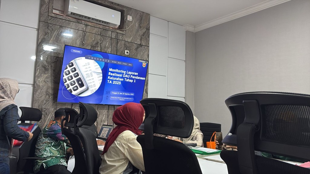 Monitoring Laporan Realisasi DAU Pendanaan Kelurahan Tahap 1 TA 2025