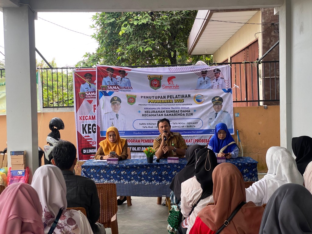PENUTUPAN PELATIHAN PROBEBAYA DI KELURAHAN SUNGAI DAMA