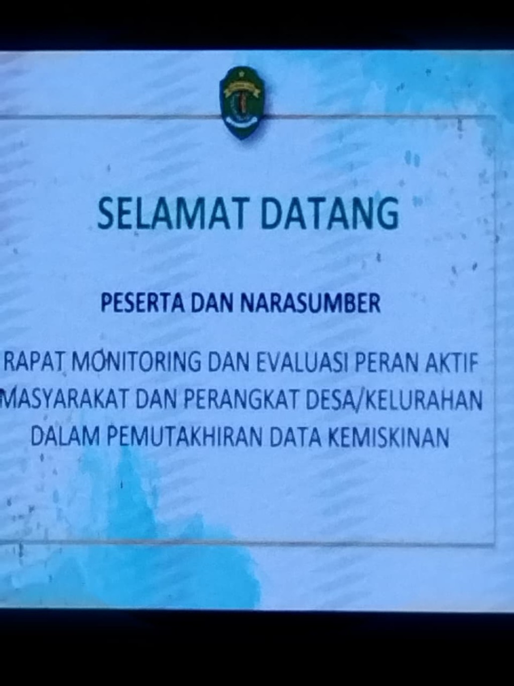 Staf Kelurahan Sungai Dama Menghadiri Rapat Monitoring Dan Evaluasi Peran Aktif Masyarakat Dan Perangkat Desa/Kelurahan Dalam Pemutakhiran Data Kemiskinan