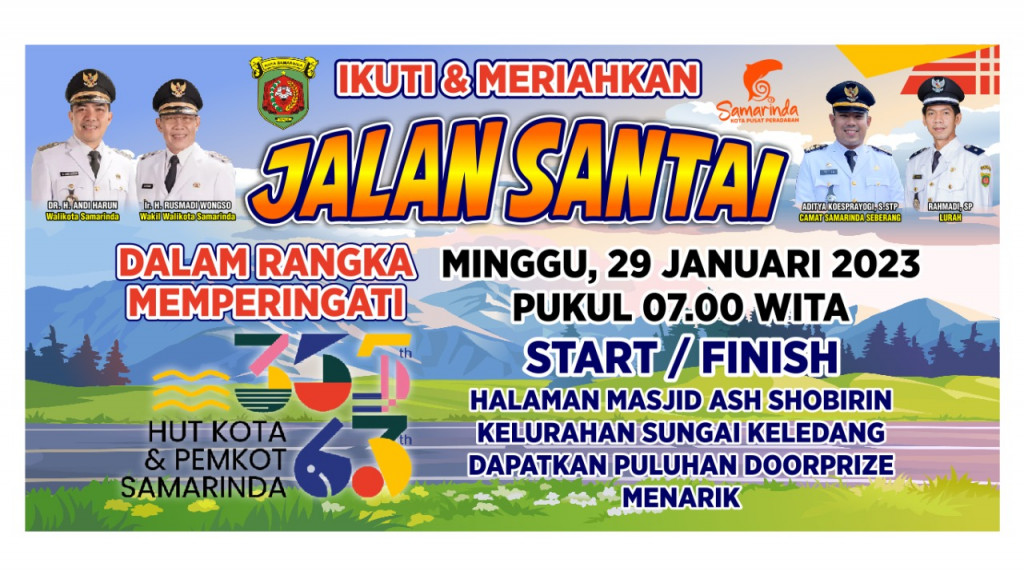Kemeriahan Jalan Santai HUT Kota Samarinda Ke 355 Tahun 2023