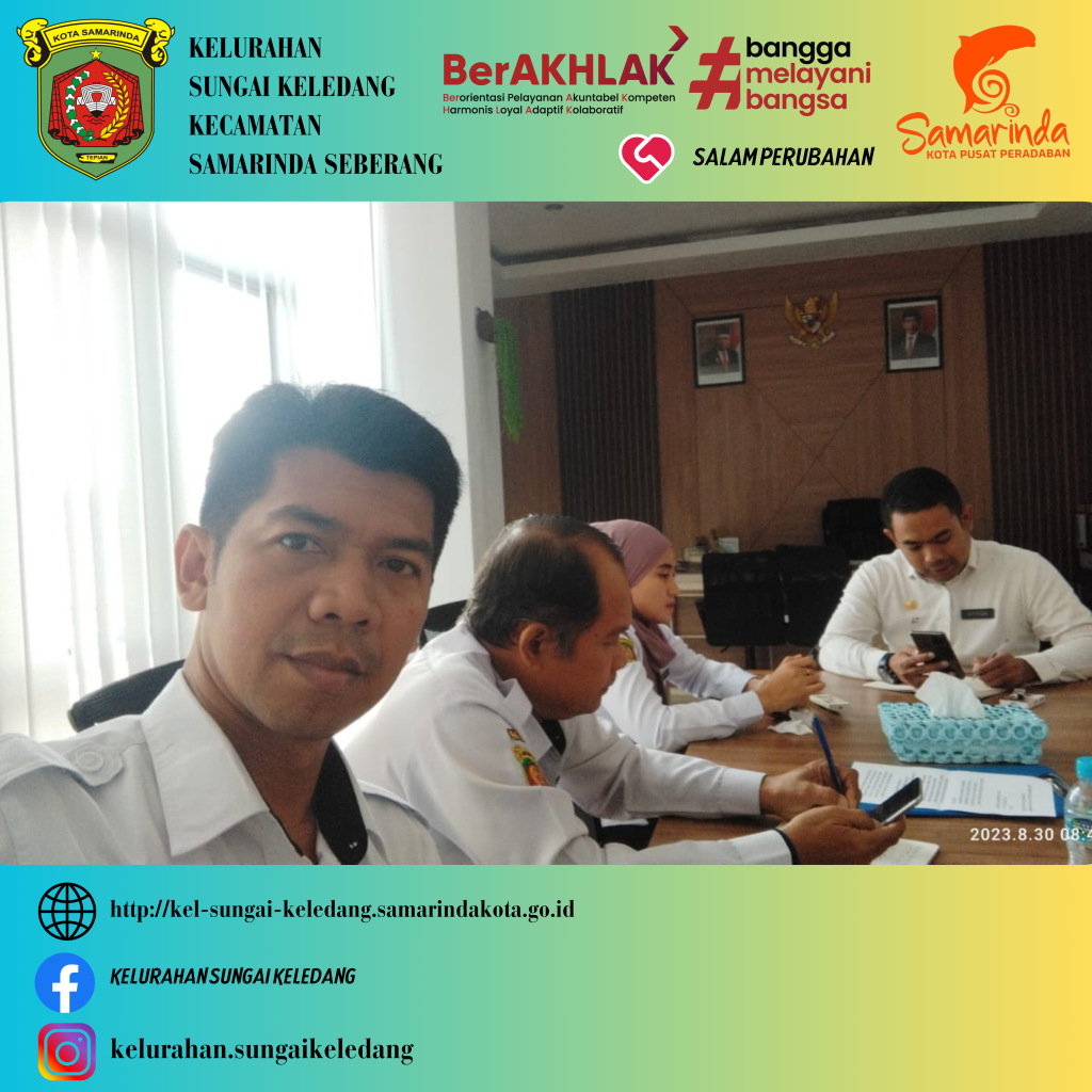 Menghadiri  Rakor Lurah Terkait Operasi Pasar dan  Susur Sungai Mahakam