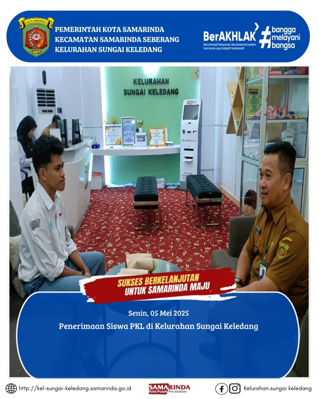 Penerimaan Siswa PKL di Kelurahan Sungai Keledang