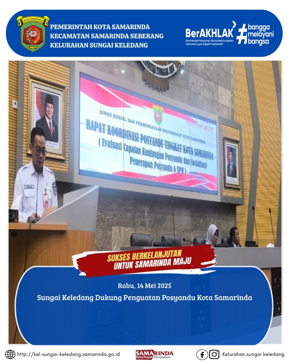 Rapat Koordinasi Posyandu Tingkat Kota Samarinda yang membahas Evaluasi Capaian Kunjungan Posyandu serta Sosialisasi Penerapan Posyandu 6 SPM