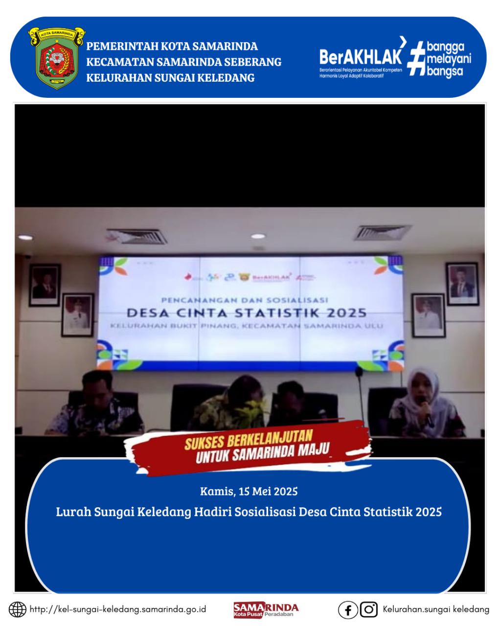 Lurah Sungai Keledang Hadiri Sosialisasi Desa Cinta Statistik 2025