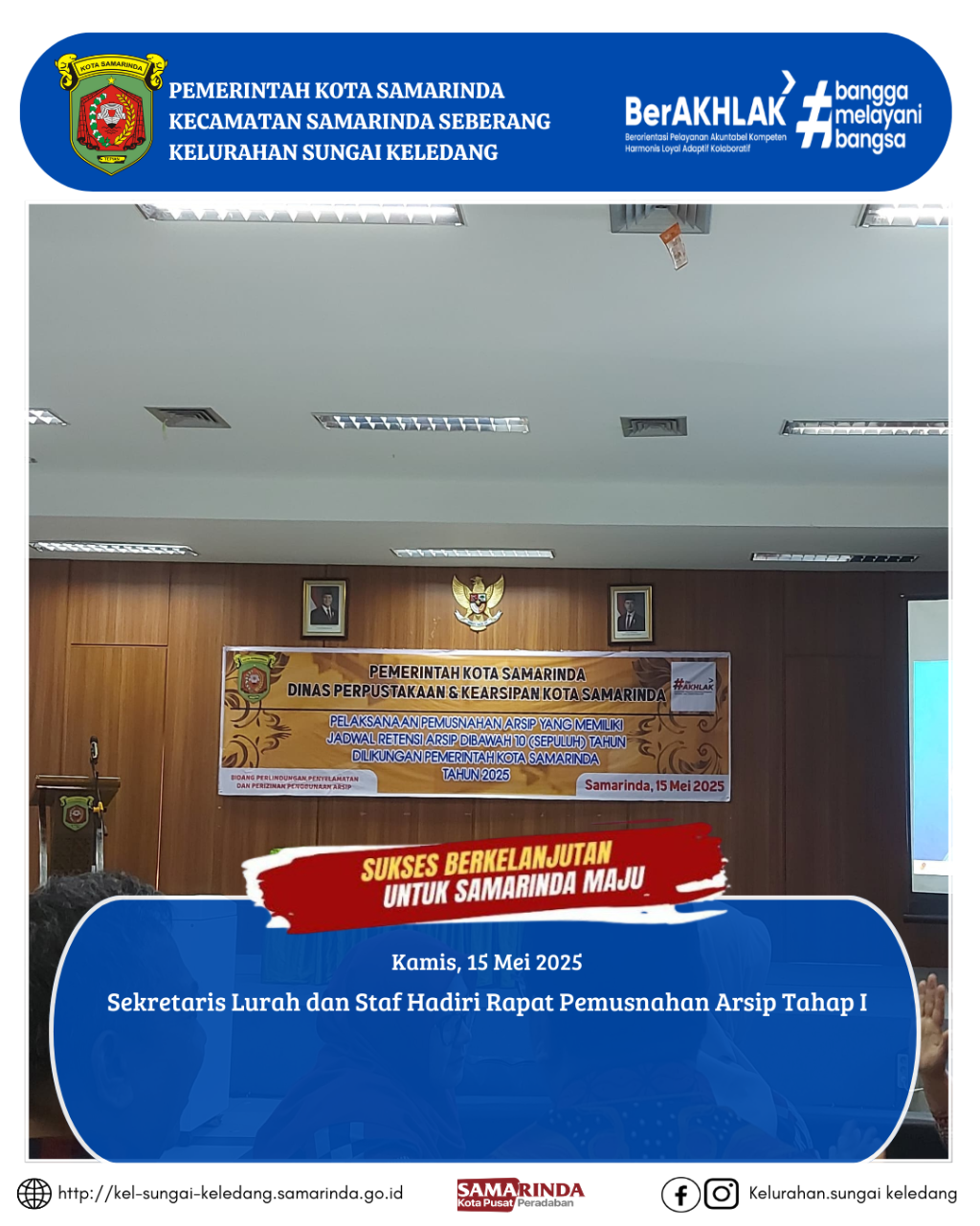 Seklur dan Staf Hadiri Rapat Pemusnahan Arsip Tahap I