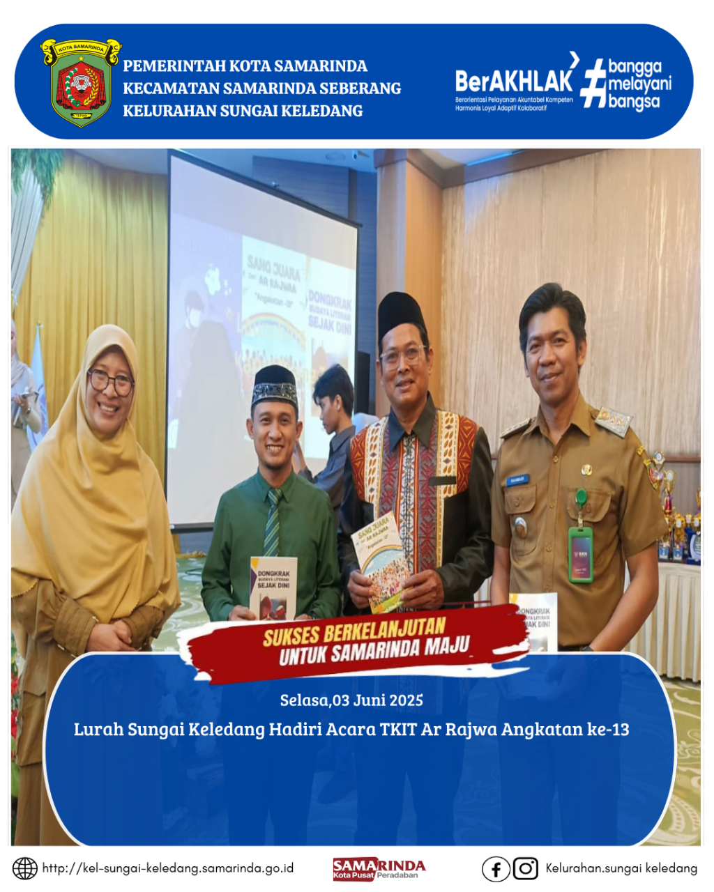Lurah Sungai Keledang Hadiri Acara TKIT Ar Rajwa Angkatan ke-13