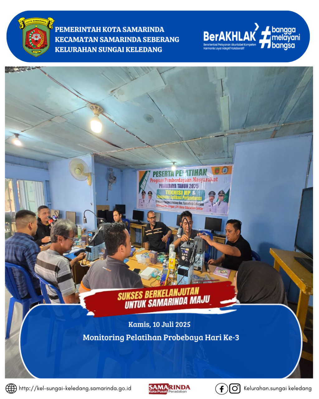Monitoring Pelatihan Probebaya Hari Ke-3