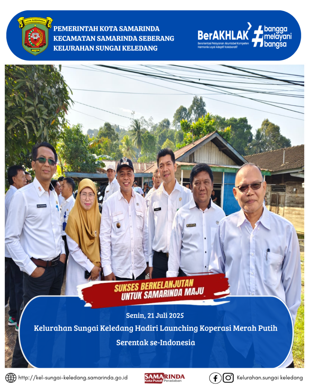 Kelurahan Sungai Keledang Hadiri Launching Koperasi Merah Putih Serentak se-Indonesia