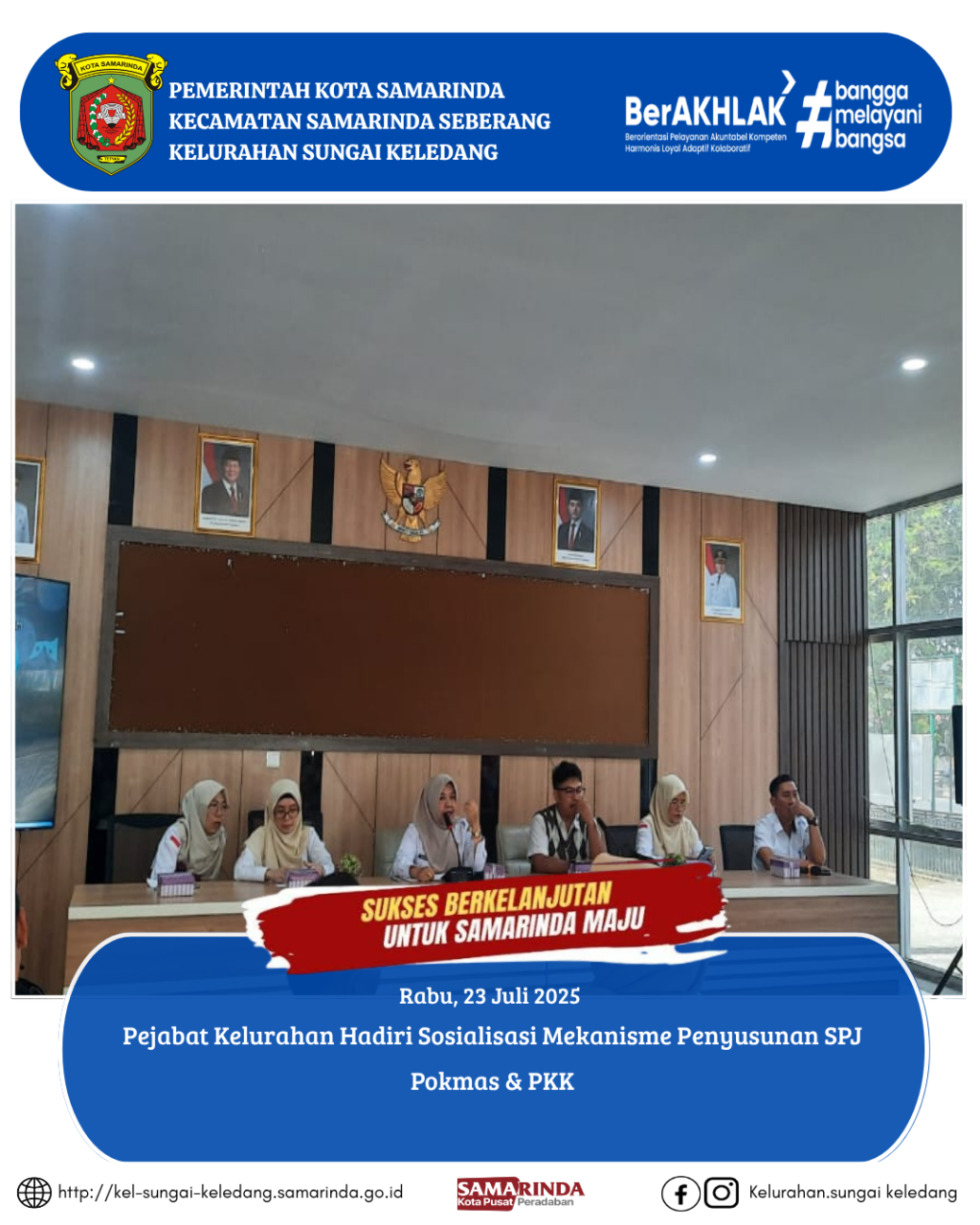 Pejabat Kelurahan Hadiri Sosialisasi Mekanisme Penyusunan SPJ Pokmas & PKK