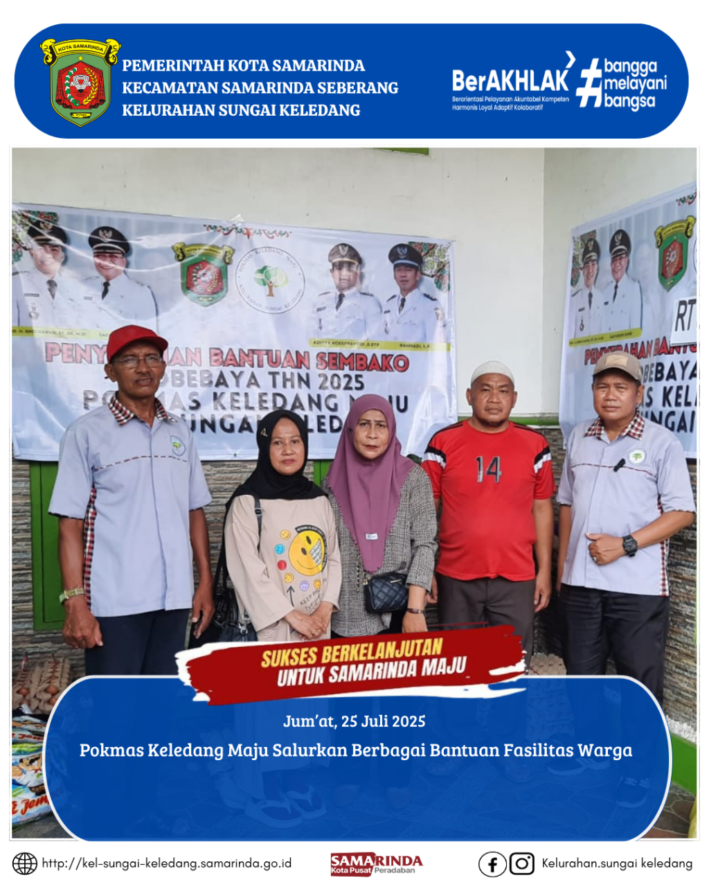 Pokmas Keledang Maju Salurkan Berbagai Bantuan Fasilitas Warga