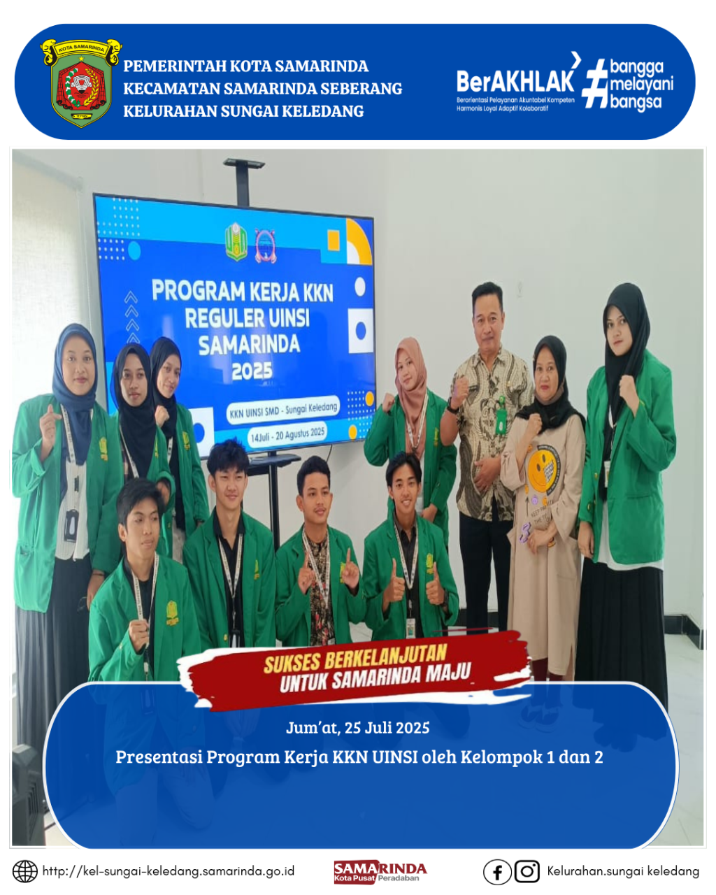Presentasi Program Kerja KKN UINSI oleh Kelompok 1 dan 2