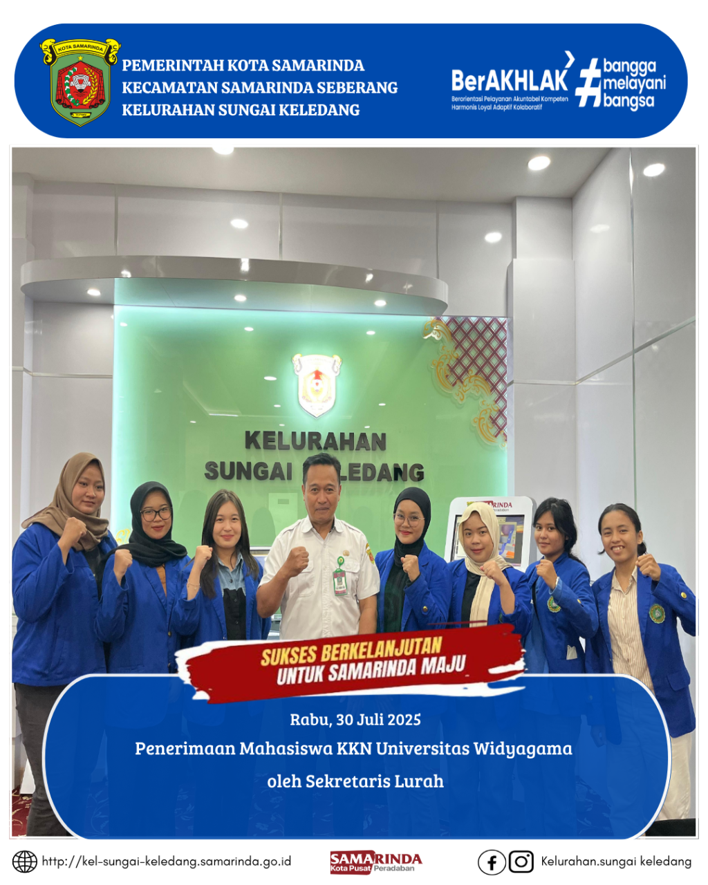 Penerimaan Mahasiswa KKN Universitas Widyagama oleh Sekretaris Lurah