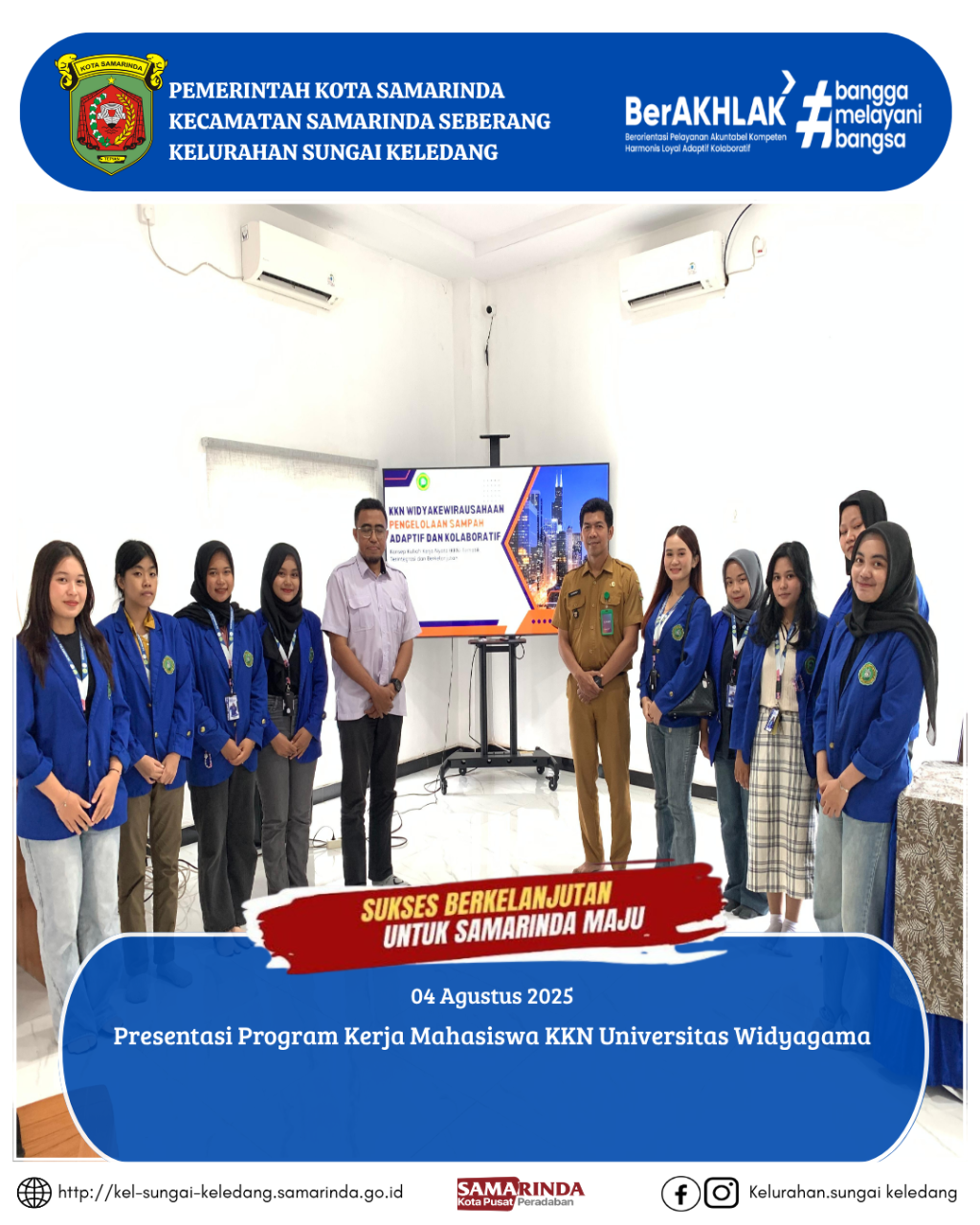 Presentasi Program Kerja Mahasiswa KKN Universitas Widyagama