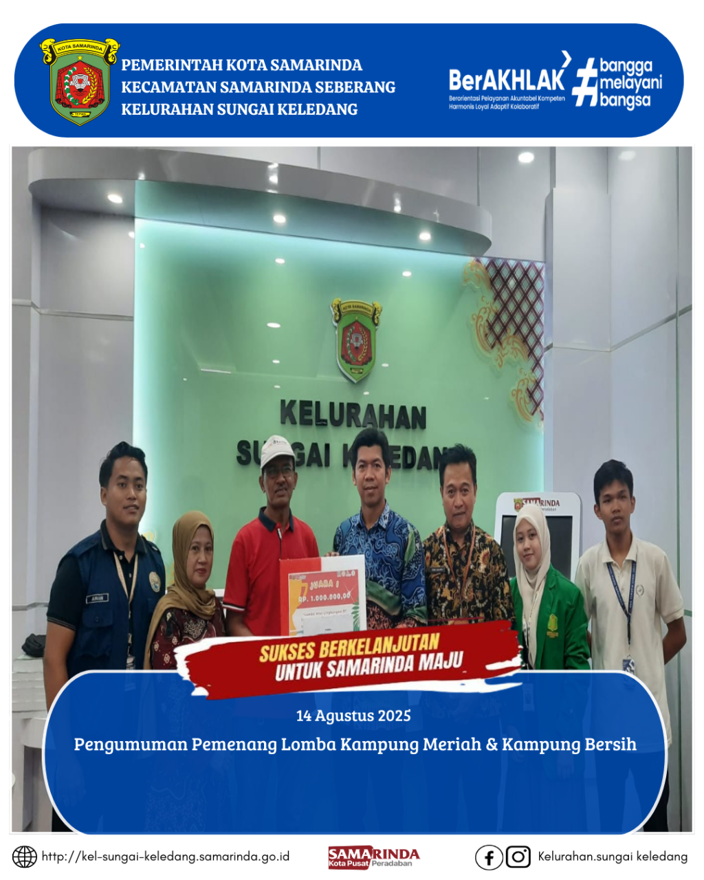 Pengumuman Pemenang Lomba Kampung Meriah & Kampung Bersih