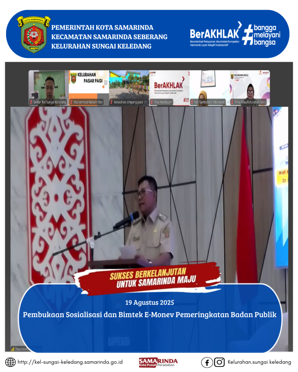 Pembukaan Sosialisasi dan Bimtek E-Monev Pemeringkatan Badan Publik