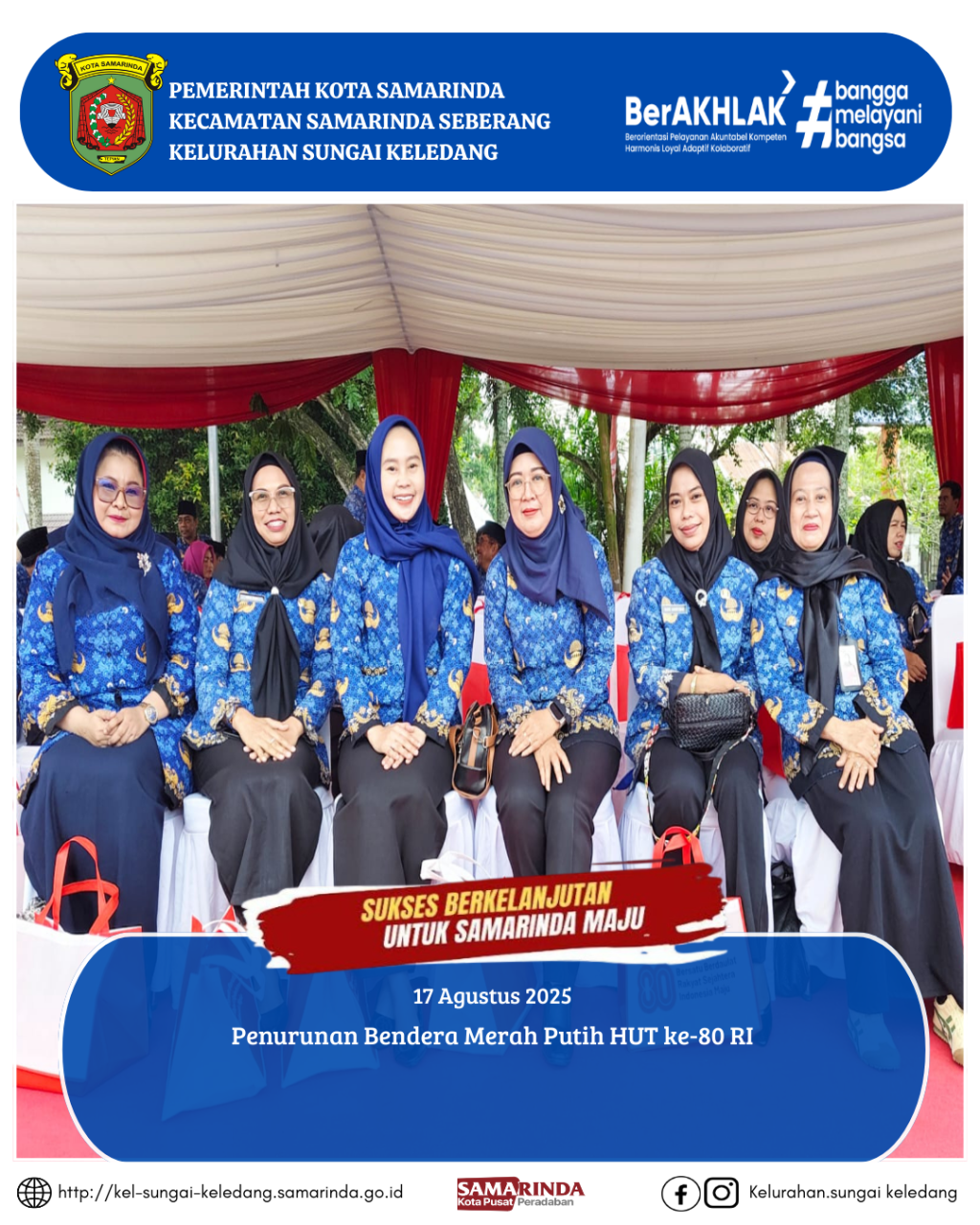 Penurunan Bendera Merah Putih HUT ke-80 RI
