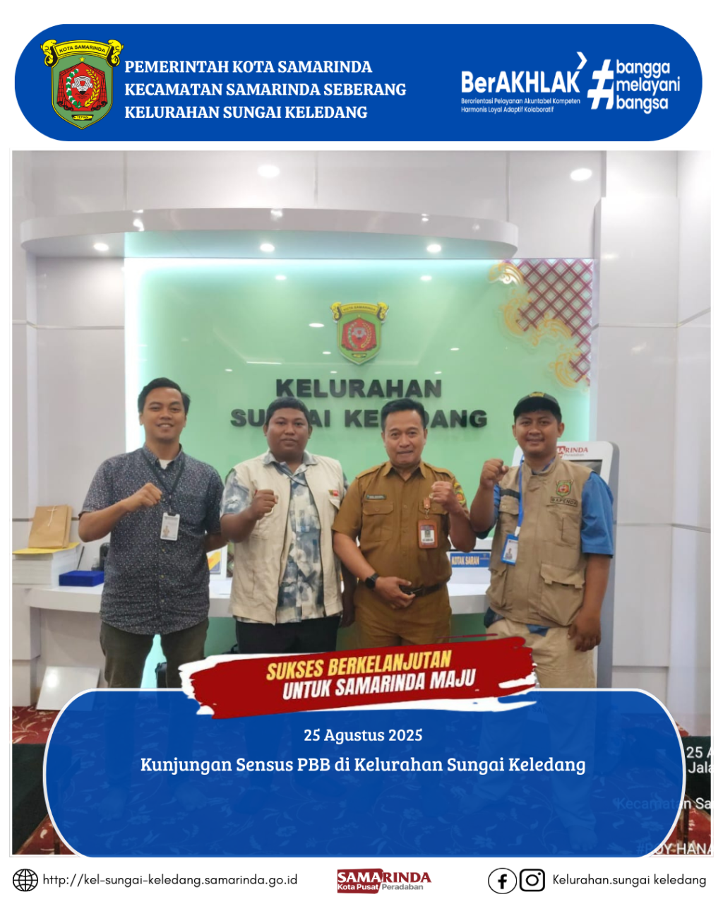 Kunjungan Sensus PBB di Kelurahan Sungai Keledang