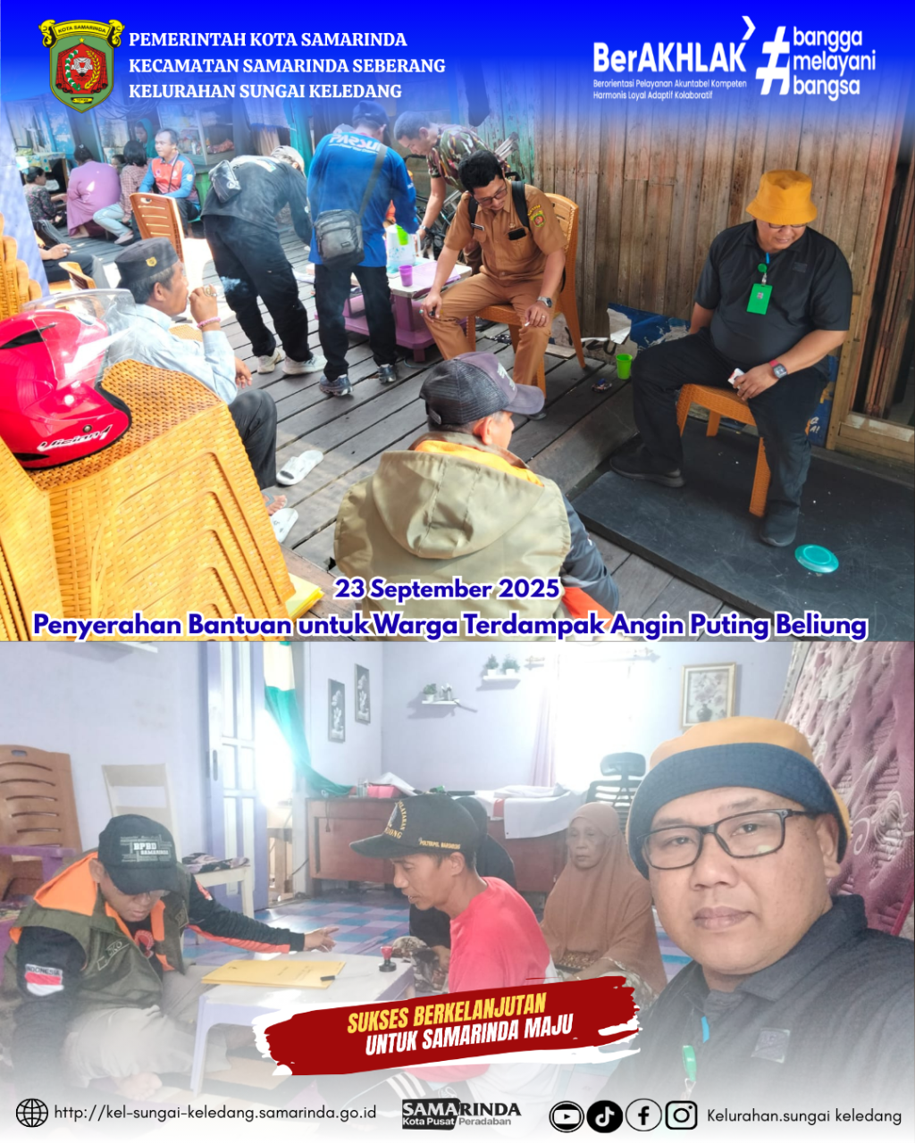 Penyerahan Bantuan untuk Warga Terdampak Angin Puting Beliung