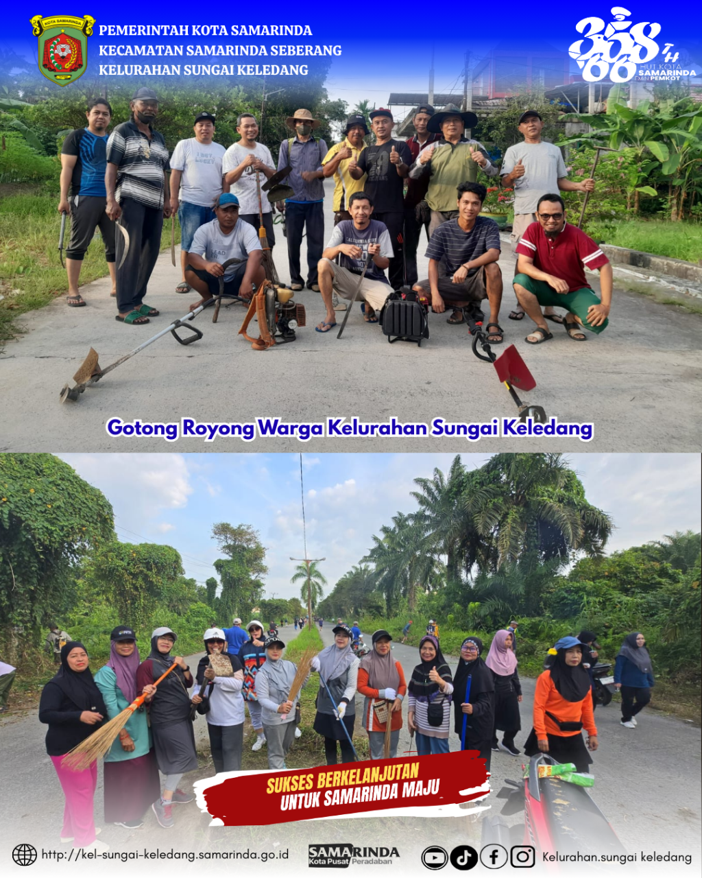 Gotong Royong Warga Kelurahan Sungai Keledang