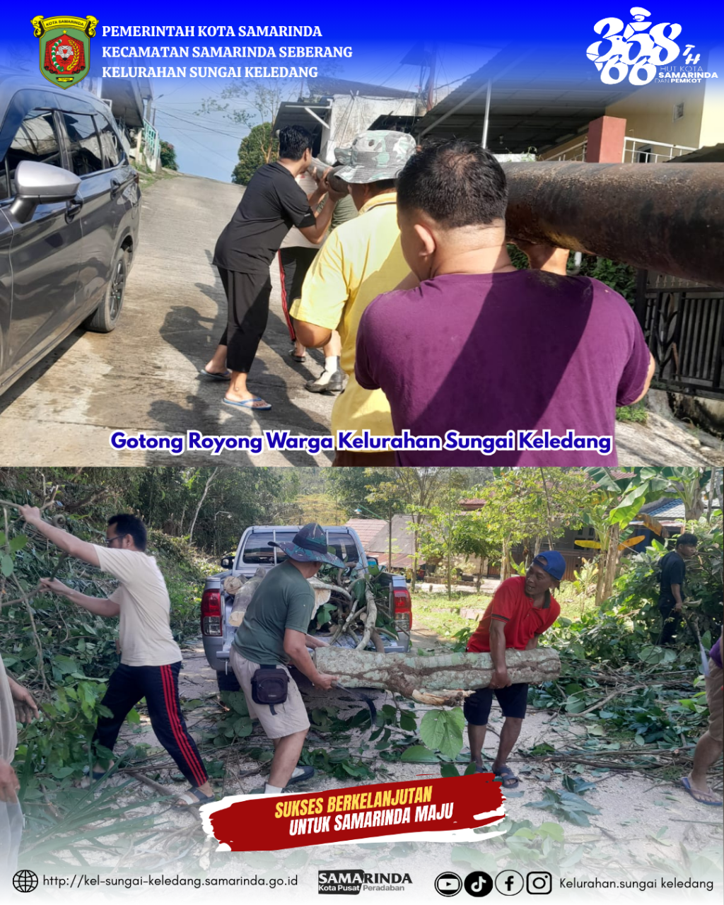 Gotong Royong Warga Kelurahan Sungai Keledang