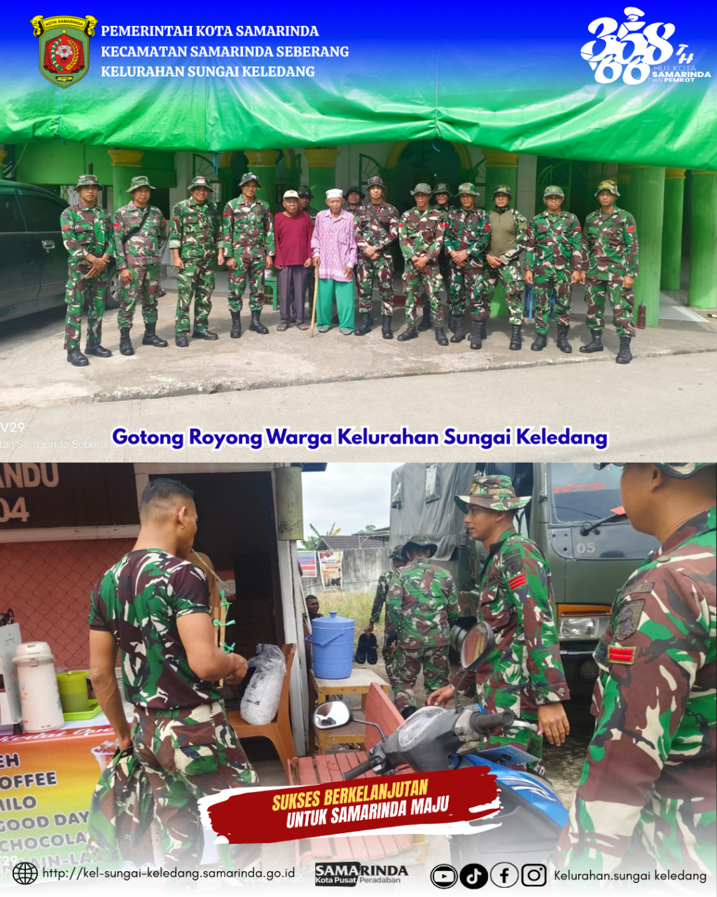 Gotong Royong Warga Kelurahan Sungai Keledang