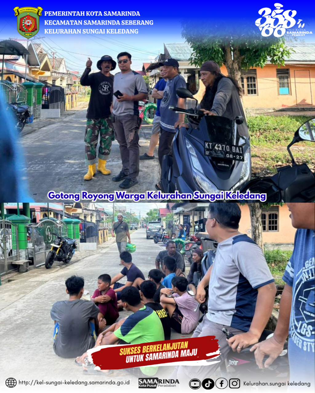 Gotong Royong Warga Kelurahan Sungai Keledang