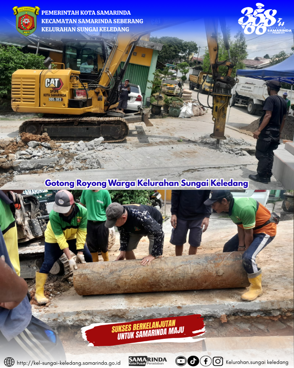 Gotong Royong Warga Kelurahan Sungai Keledang
