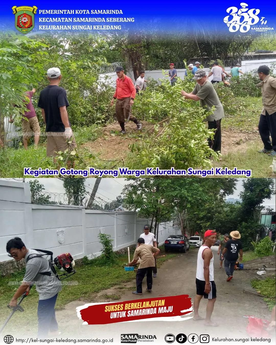 Kegiatan Gotong Royong Warga Kelurahan Sungai Keledang
