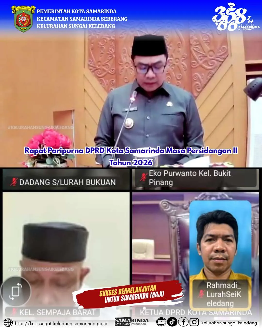 Rapat Paripurna DPRD Kota Samarinda Masa Persidangan II Tahun 2026