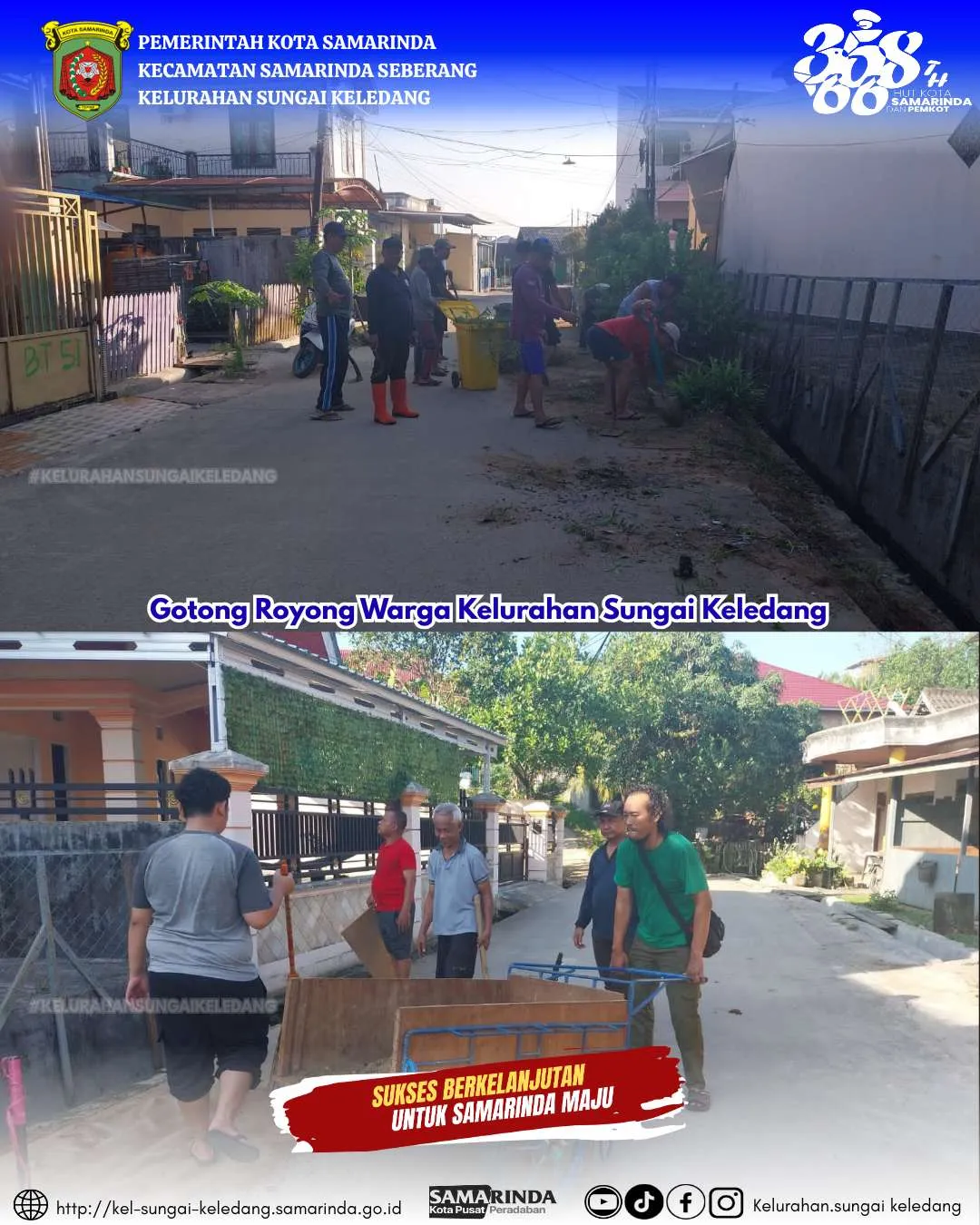 Gotong Royong Warga Kelurahan Sungai Keledang