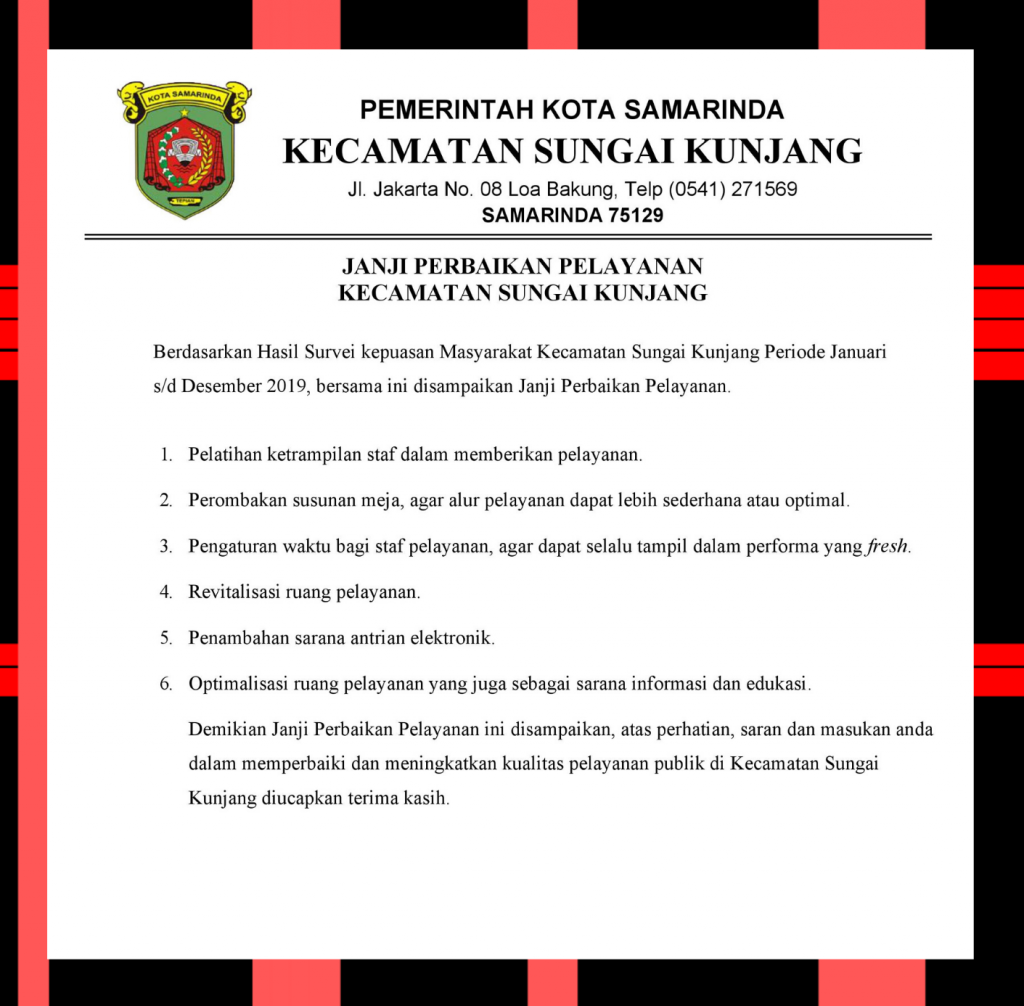 Janji Perbaikan Pelayanan