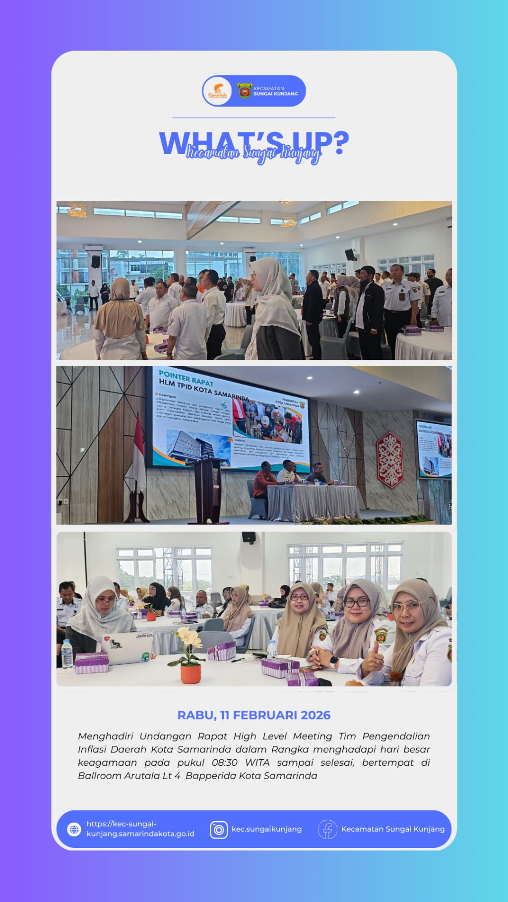 High Level Meeting bersama Tim Pengendalian Inflasi Daerah Kota Samarinda