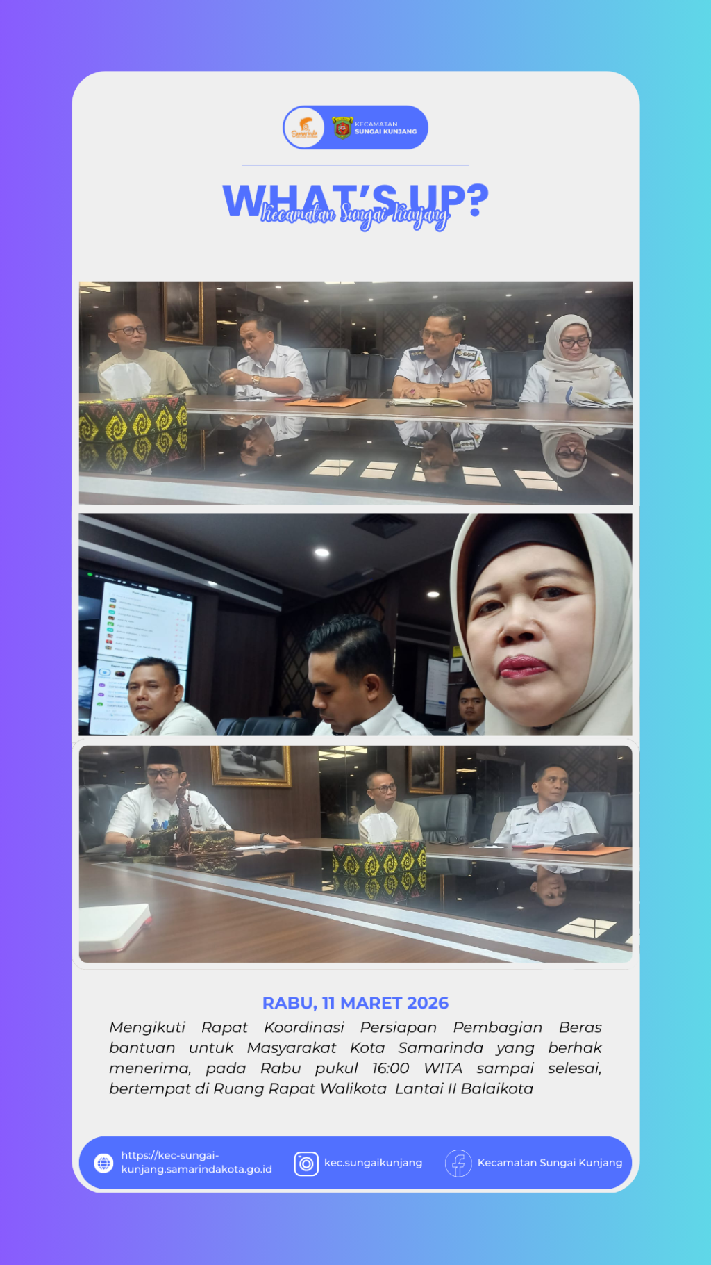 Rapat Koordinasi Persiapan Pembagian Beras bantuan