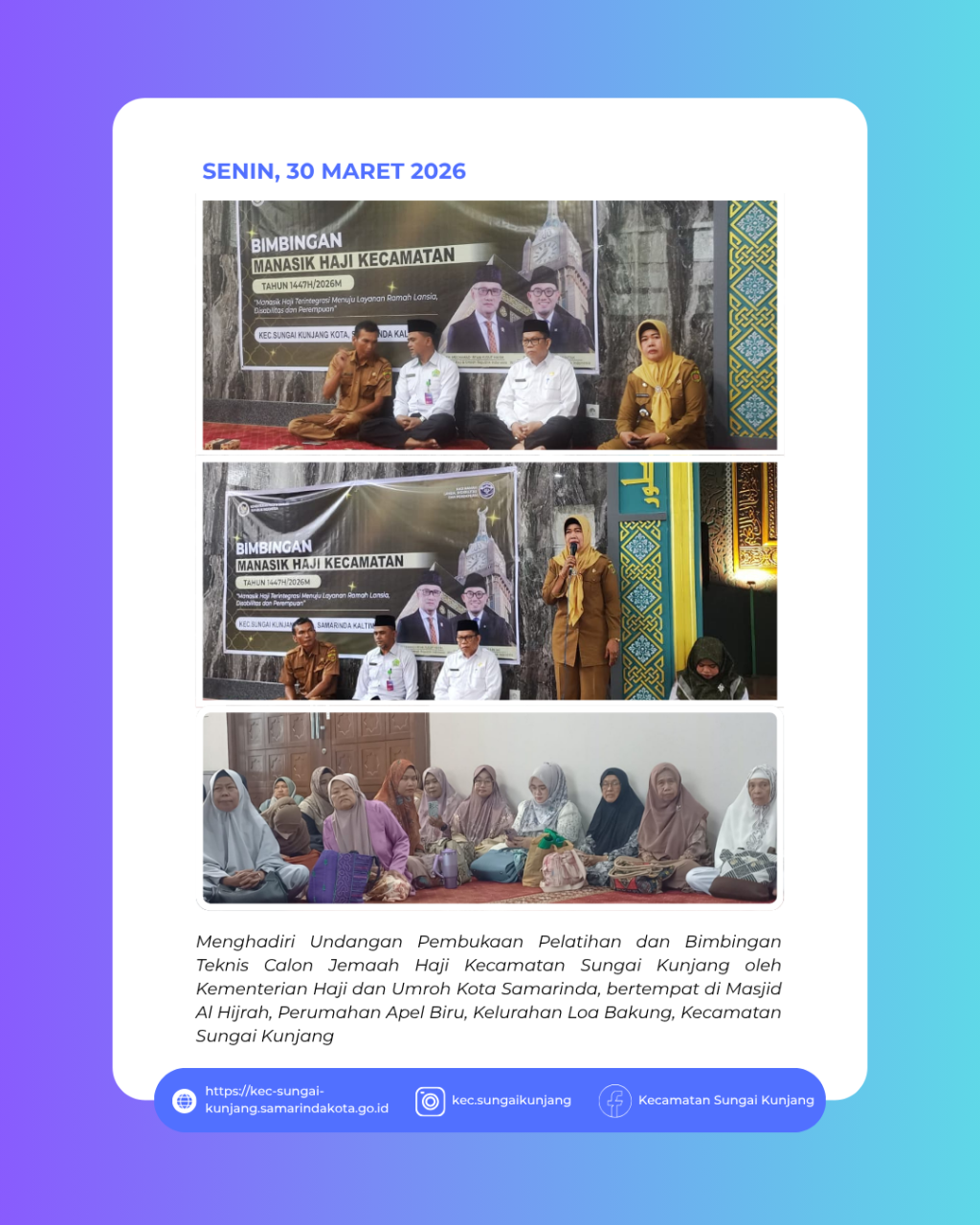 BIMTEK Calon Jemaah Haji Kecamatan Sungai Kunjang