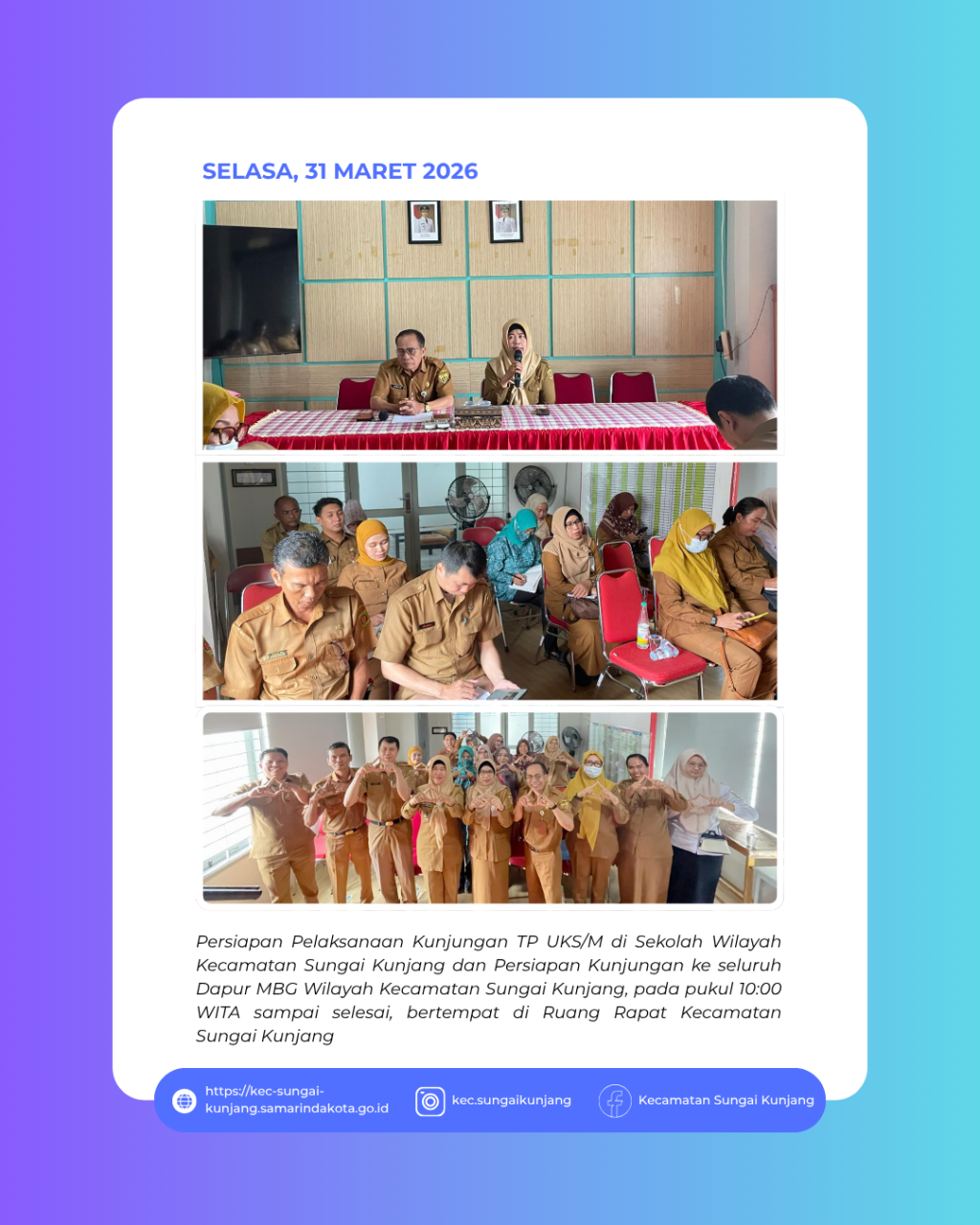 Persiapan Kunjungan ke Dapur MBG Kecamatan Sungai Kunjang