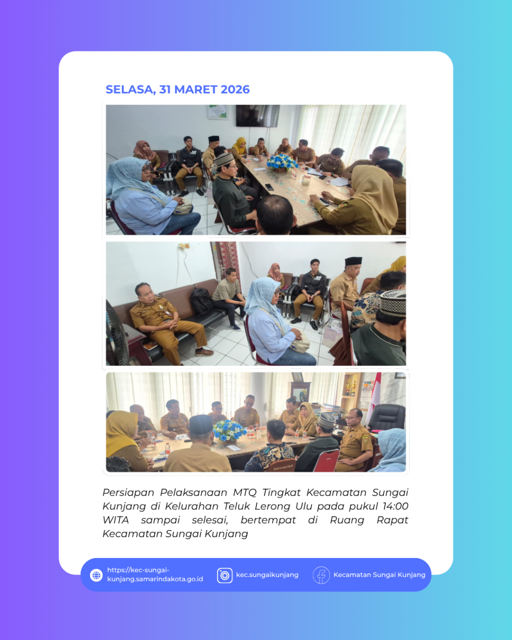 Persiapan MTQ Tingkat Kecamatan Sungai Kunjang