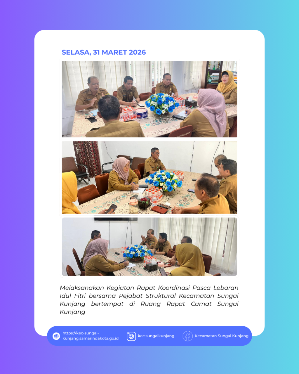 Rapat Internal Pejabat Struktural Kecamatan Sungai Kunjang