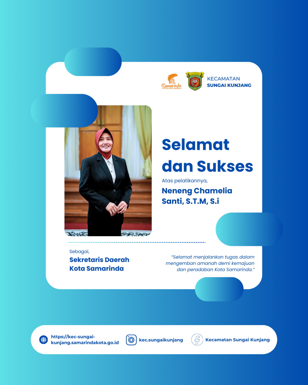 Selamat Bertugas, Ibu Neneng Sebagai Sekretaris Daerah Kota Samarinda