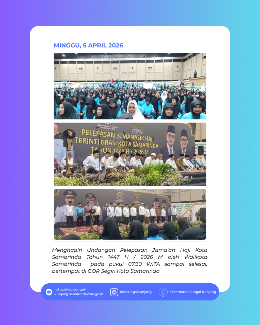 Pelepasan Jama'ah Haji Kota Samarinda