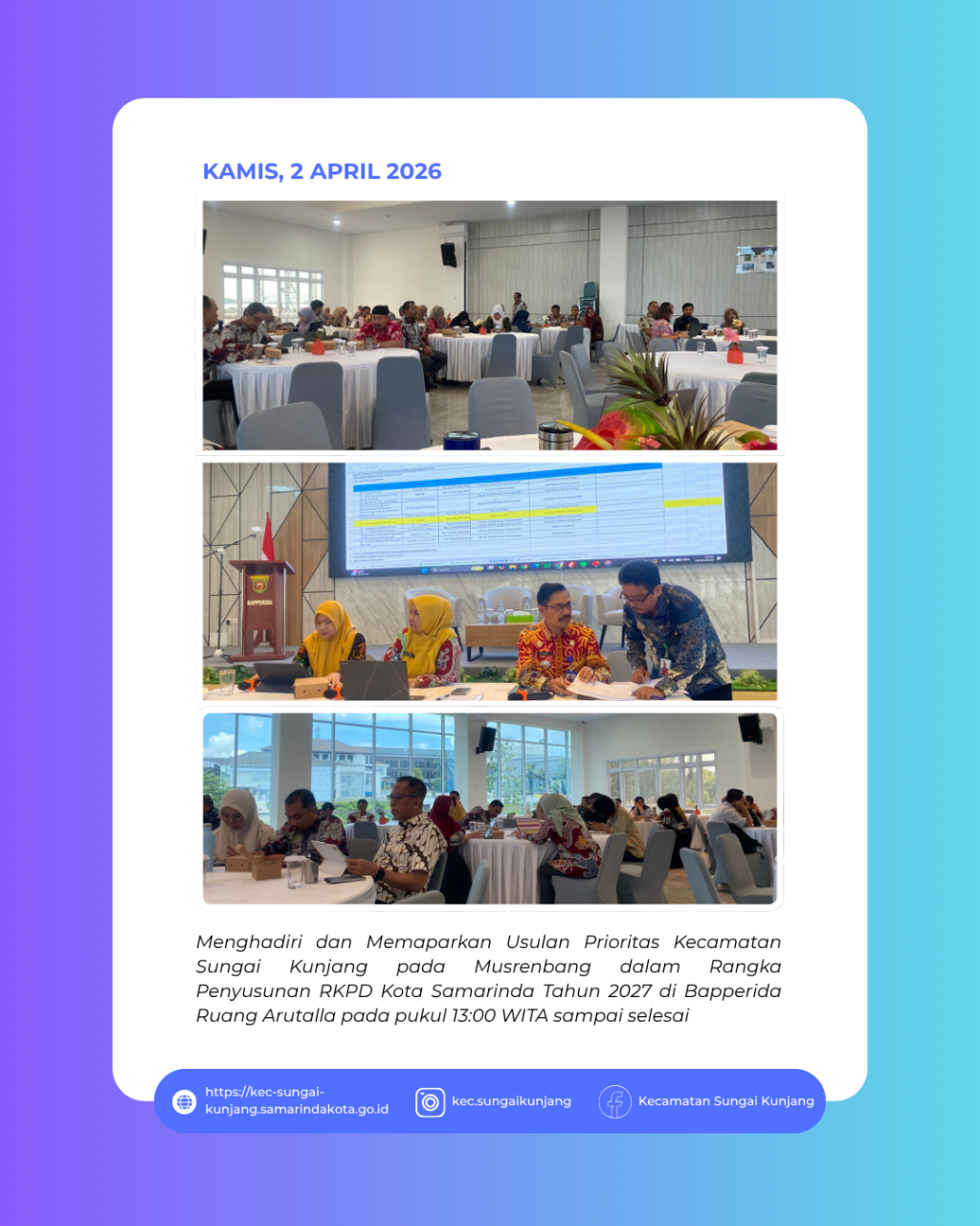 Penyusunan RKPD Kota Samarinda Tahun 2027