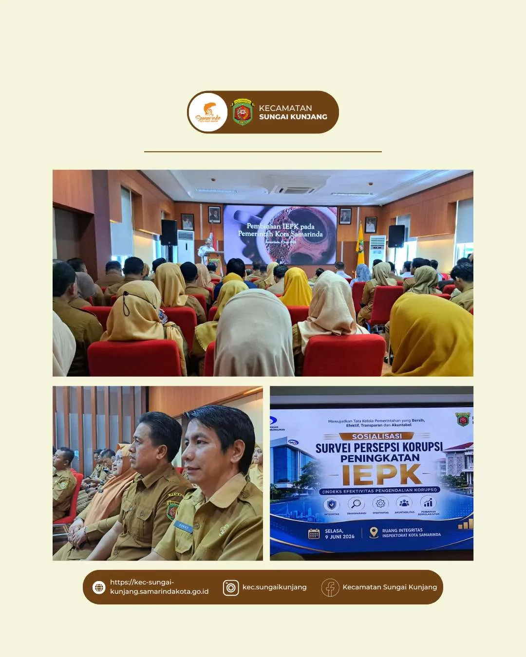 TINGKATKAN TATA KELOLA PEMERINTAHAN, KEGIATAN SOSIALISASI PENINGKATAN INDEKS EFEKTIVITAS PENGENDALIAN KORUPSI RESMI DIGELAR